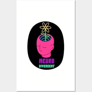 Neon NeuroDivergent Posters and Art